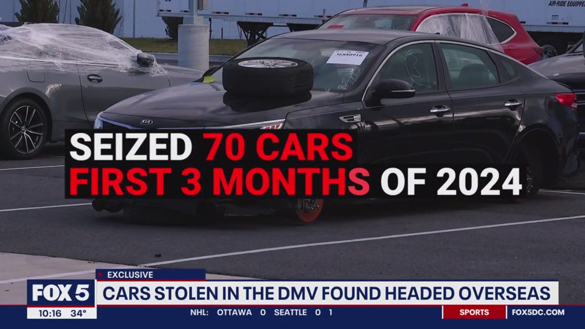 Cars stolen in DC, Maryland, Virginia found in shipping boxes headed overseas